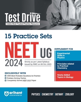 Paperback Arihant Test Drive 15 Practice Sets For NEET UG 2024 Book