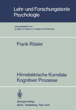 Paperback Hirnelektrische Korrelate Kognitiver Prozesse [German] Book