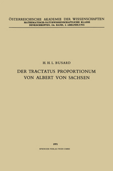 Paperback Der Tractatus Proportionum von Albert von Sachsen [German] Book