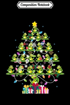 Composition Notebook: Funny Frog Christmas Tree Lights Gift  Journal/Notebook Blank Lined Ruled 6x9 100 Pages