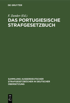 Hardcover Das portugiesische Strafgesetzbuch [German] Book