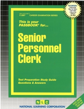 Paperback Senior Personnel Clerk: Test Preparation Study Guide, Questions & Answers Book