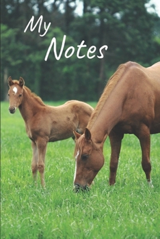 Paperback My notes: Foal Notebook, Horse - Size 6" x 9", 100 Pages - Trend and Original - Convenient to rate Ideas Book
