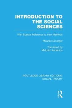 Paperback Introduction to the Social Sciences (Rle Social Theory) Book