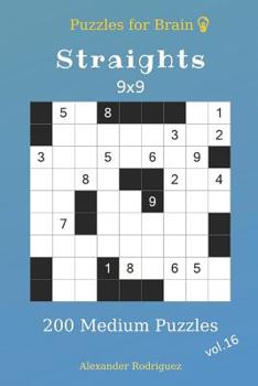 Paperback Puzzles for Brain - Straights 200 Medium Puzzles 9x9 vol.16 Book