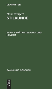 Hardcover Sp?tmittelalter Und Neuzeit [German] Book