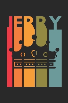 Jerry: Vintage Custom Personalized Lined Name Notebook, Diary, Journal - Retro Birthday, Christmas Gifts for Son, Nephew, Brother, Dad, Father: Medium ... Diary, 110 page, Lined, 6x9 (15.2 x 22.9 cm)