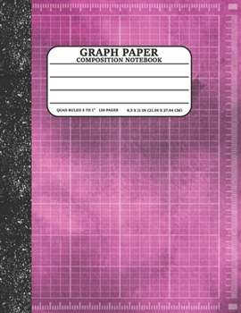 Graph Paper Composition Notebook: Math and Science Lover Graph Paper Cover Watercolor Pink (Quad Ruled 5 squares per inch, 120 pages) Birthday Gifts For Math Lover Teacher,Student Notebook