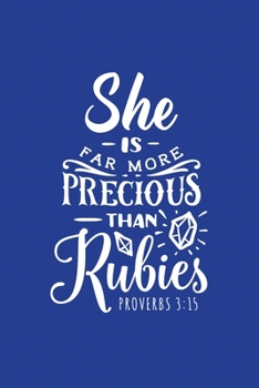 Classic Blue Gratitude Journal: More Precious Than Rubies Proverbs 3:15 | Positive Mindset Notebook | Daily and Weekly Reflection | Cultivate Happiness Habit Diary (Bible Verse on Cover)