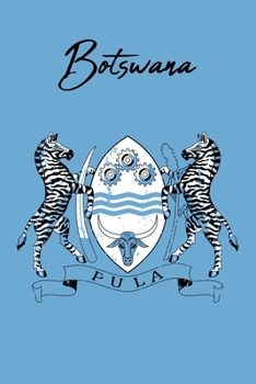 Paperback Botswana: Coat of Arms 120 Page Lined Note Book
