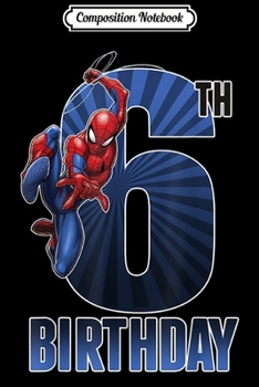 Paperback Composition Notebook: Marvel Spider-Man Swinging 2nd Birthday Graphic Journal/Notebook Blank Lined Ruled 6x9 100 Pages Book