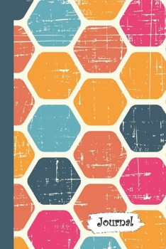 Journal: Colorful Vintage Tiles Diary with Blank Lined Notebook Paper