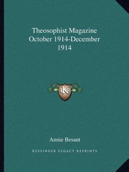 Paperback Theosophist Magazine October 1914-December 1914 Book