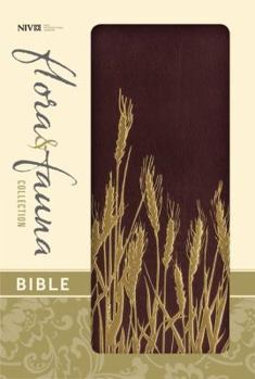 Paperback Holy Bible: New International Version, Burgundy / Gold Wheat, Italian Duo-Tone Flora and Fauna Collection Book
