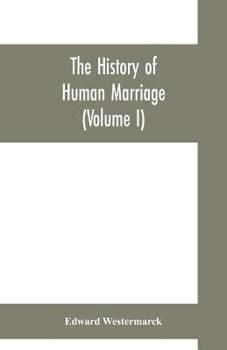 Paperback The history of human marriage (Volume I) Book