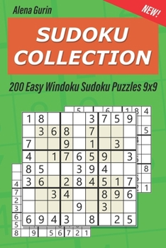 Paperback Sudoku Collection: 200 Easy Windoku Sudoku Puzzles 9x9 Book
