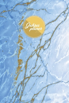 Jahresplaner 2020: edles Marble Cover mit Gold Blau Pattern | Kalender, Taschenkalender, Terminkalender,Wochenplaner von Januar bis Dezember 2020 | ... Organisation und Notizen (German Edition)
