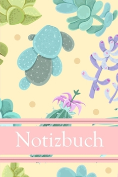 Notizbuch: Blumig hübscher Kaktus Notizbuch liniert 120 Seiten für Notizen Zeichnungen Formeln Organizer Tagebuch (German Edition)