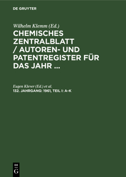 Hardcover 1961, Teil I: A-K [German] Book