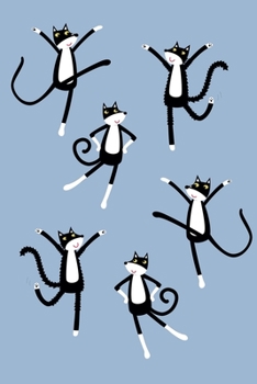 Paperback Weekly Planner: A Week to View Diary and Organizer - Sunday Start with Dancing Tuxedo Cat Pattern Cover Art Book