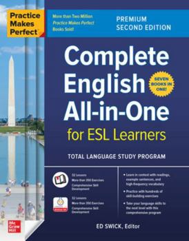 Paperback Practice Makes Perfect: Complete English All-In-One for ESL Learners, Premium Second Edition Book