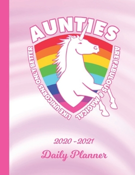 Paperback Daily Planner: Aunt White 1 Year Organizer (12 Months) - 2020 - 2021 Planning - Appointment Calendar Schedule - 365 Pages for Plannin Book