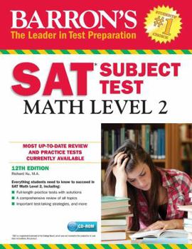 Paperback Barron's SAT Subject Test: Math Level 2 [With CDROM] Book