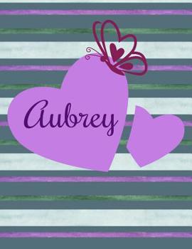 Paperback Aubrey: Personalized Sudoku Activity Notebook - 100 Large Print Puzzles - Brain Logic Puzzle Book - Game Instructions and Answ Book