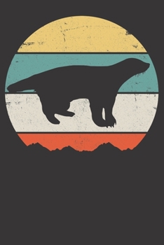 Paperback Notebook: Badger Vintage Retro College Ruled 6x9 120 Pages Book