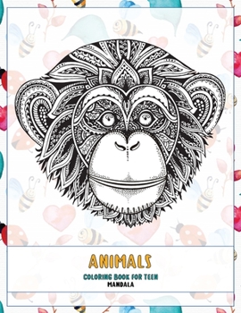 Paperback Mandala Coloring Book for Teen - Animals Book
