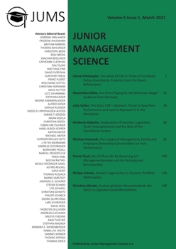 Paperback Junior Management Science, Volume 6, Issue 1, March 2021 [German] Book