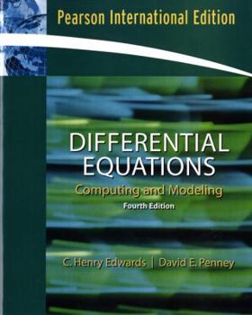 Paperback Differential Equations Computing and Modeling, 4th Edition (International) Book