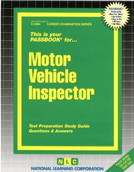 Spiral-bound Motor Vehicle Inspector: Passbooks Study Guide Book
