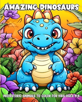 Paperback Amazing Dinosaurs: A Dinos Coloring book with Prehistoric Animals to Color for Kids Ages 4-8 Book