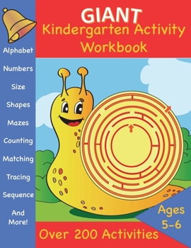 Paperback Giant Kindergarten Activity Workbook: Big 8.5 x 11 Activity Book with Over 200 Activities Book