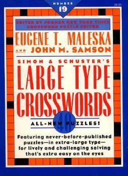 Paperback Simon & Schuster Large Type Crosswords #19 [Large Print] Book