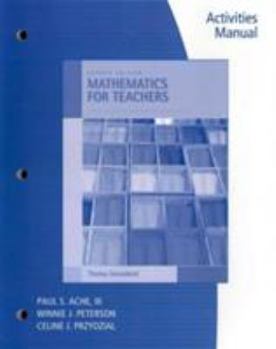 Paperback Activities Manual for Sonnabend's Mathematics for Elementary Teachers, 4th Book