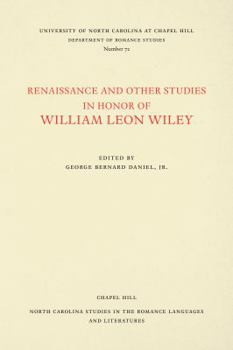 Paperback Renaissance and Other Studies in Honor of William Leon Wiley Book