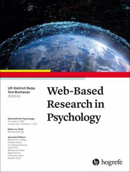 Paperback Web-Based Research in Psychology (229) (Zeitschrift Für Psychologie, 4) Book