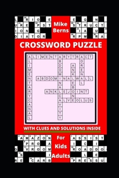 Paperback Crossword Puzzle: With clues and solutions inside for kids and adults Book