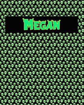 120 Page Handwriting Practice Book with Green Alien Cover Megan: Primary Grades Handwriting Book