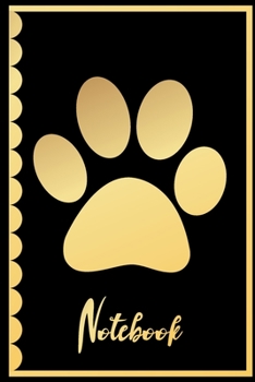 Notebook: Dog Paw Print Notebook Wide Ruled Lined Journal 6x9 Inch ( Legal ruled ) Family Gift Idea Mom Dad or Kids in Holidays