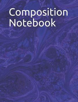 Paperback Composition Notebook: Blue Abstract Pattern Composition Notebook 100 Pages College Ruled 8.5 X 11 Book