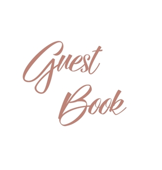 Hardcover Rose Gold Guest Book, Weddings, Anniversary, Party's, Special Occasions, Memories, Christening, Baptism, Visitors Book, Guests Comments, Vacation Home Book