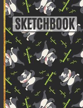 Paperback Sketchbook: Panda Bear Martial Arts with Bamboo Sketchbook for Kids: Practice Sketching, Drawing, Writing and Creative Doodling Book