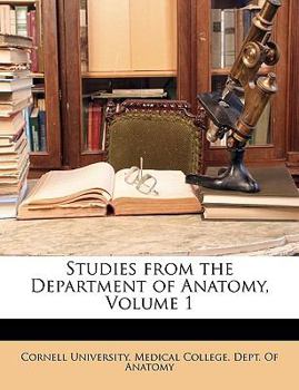 Paperback Studies from the Department of Anatomy, Volume 1 Book