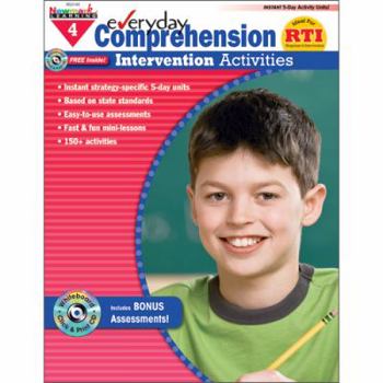 Paperback Everyday Comprehension Intervention Activities, Grade 4 [With CDROM] Book