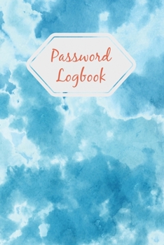 Paperback Password Logbook: Internet Password Keeper Organizer Large Print Two Entries Per Page [Large Print] Book