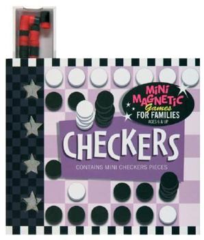 Hardcover Mini Magnetic Games Checkers: Contains Mini Checkers Pieces Book