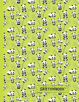 Paperback Pandas Sketchbook: Panda Gifts: Blank Drawing Paper Sketch Book: Large Notebook for Doodling or Sketching 8.5" x 11" Book